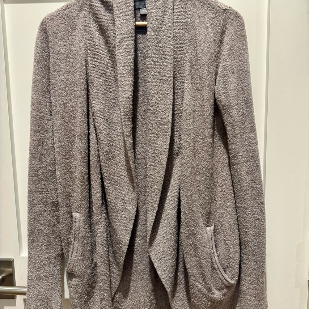 Barefoot Dreams Cozychic Lite Cardigan Grey Size Small